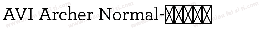 AVI Archer Normal字体转换
